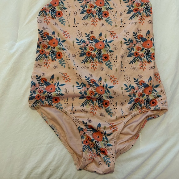 Feather Arrow for Peek SwimSuit for Girls Size 12 One piece Floral - Picture 2 of 4
